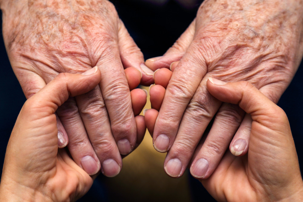 Senioren, Hände, Pflege